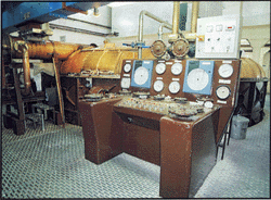 The traditional copper domed mash tun