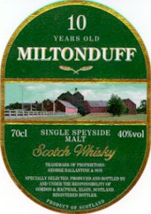 Miltonduff label